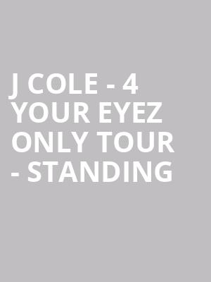 J Cole - 4 Your Eyez Only Tour - Standing at O2 Arena